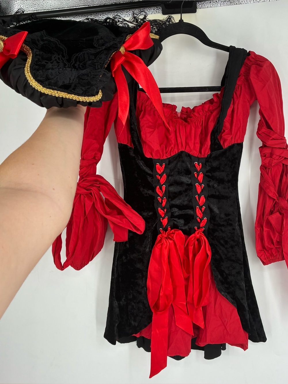 Leg Avenue Vixen Pirate Wench Dress Hat Small Lace Costume Sexy Party